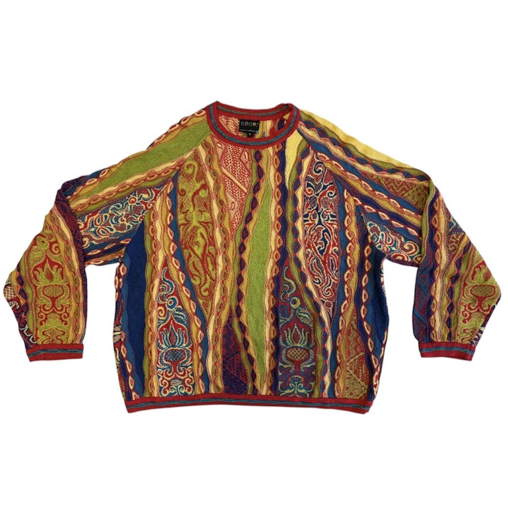 90s COOGI Australia 3D Knit Sweater, Tagged 4XL